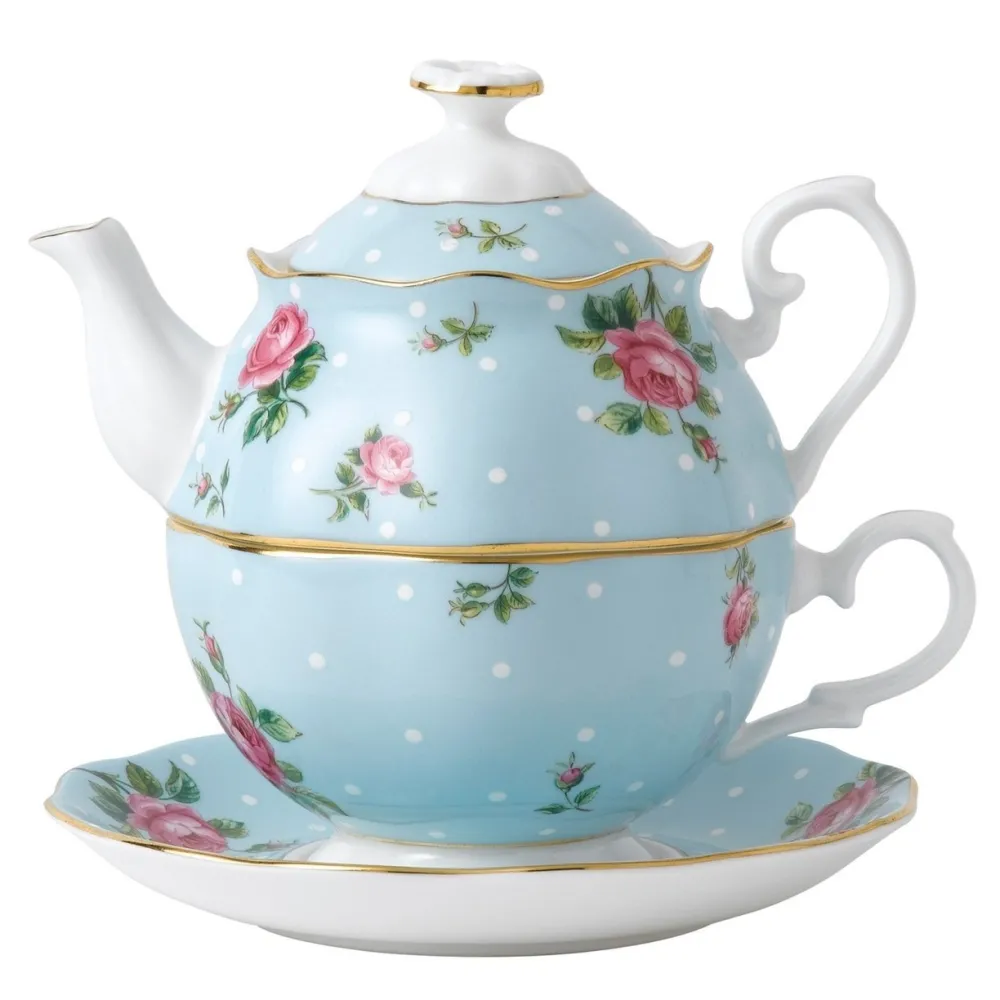 Royal Albert Tea For One|Teapots|Polka Blue Tea for One 500ml 16.9floz