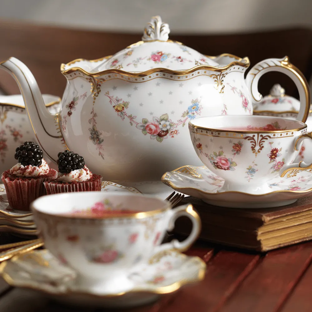 Royal Crown Derby Royal Crown Derby China|Teapots|Royal Antoinette Large Teapot
