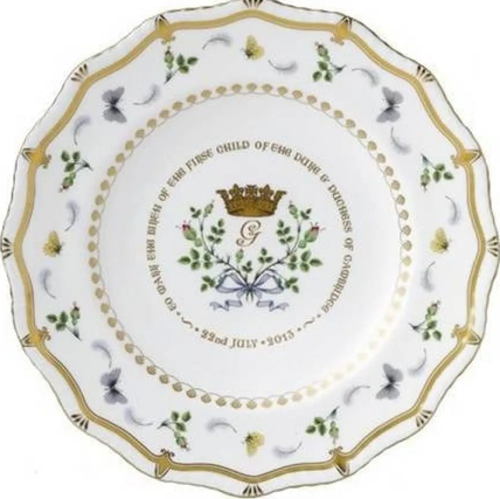 Royal Crown Derby Royal Crown Derby China|Royal Baby 2013 Gadroon Plate
