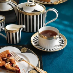 Royal Crown Derby Royal Crown Derby China|Teacups & Saucers|Satori Black Teacup & Saucer