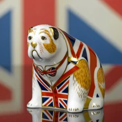 Royal Crown Derby Home Accents|Royal Crown Derby Figurines|Union Jack Bulldog Paperweight