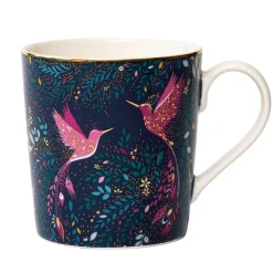 Sara Miller London Assorted Mugs|Sara Miller India Hummingbird Paradise Blue Mug