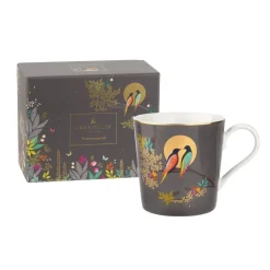 Sara Miller London Assorted Mugs|Sara Miller Chelsea Collection Dark Grey Birds Mug