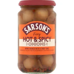 Groceries|Sarson's Hot & Spicy Onions 460g