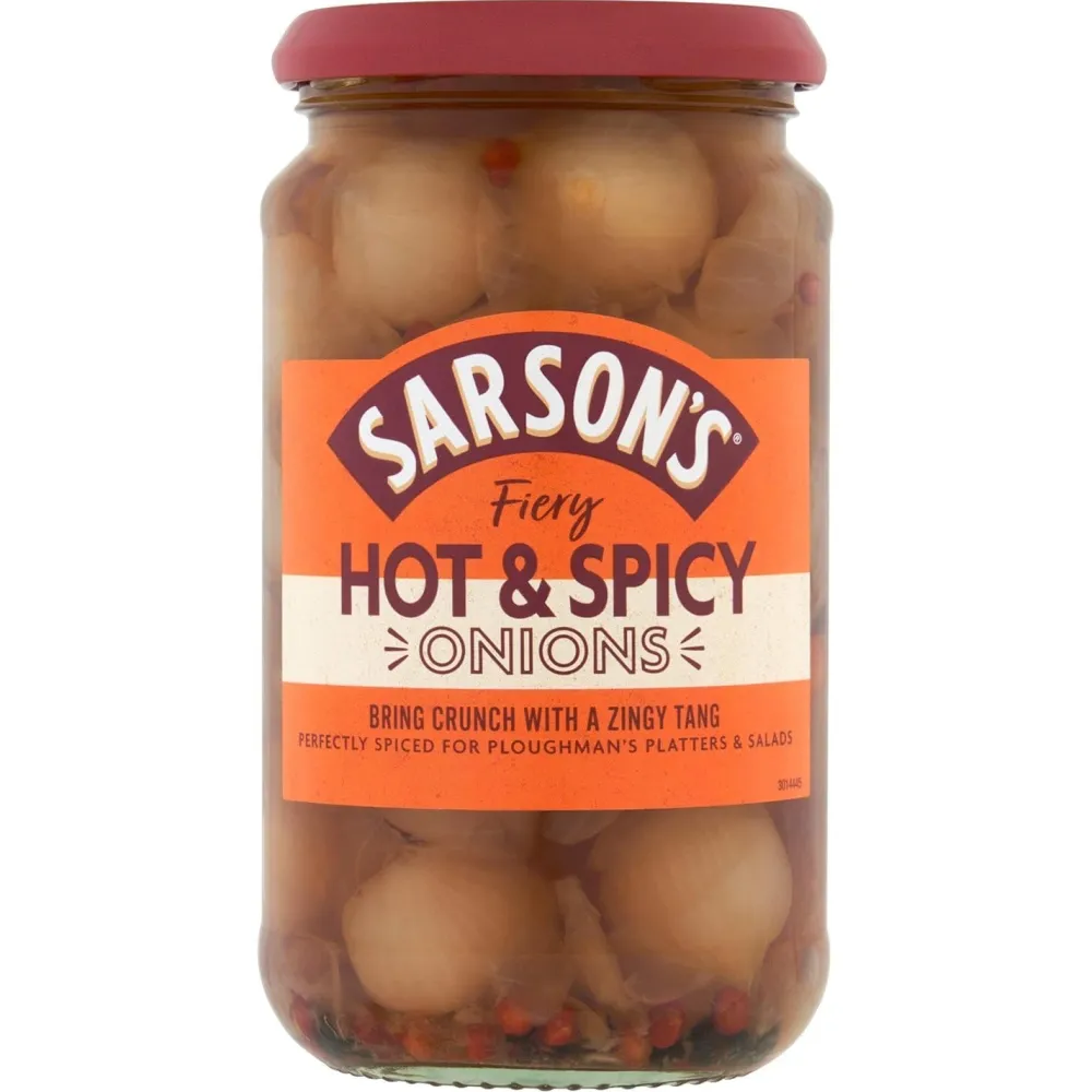 Groceries|Sarson's Hot & Spicy Onions 460g