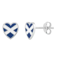Earrings|Scotland Flag Heart Stud Earrings