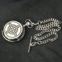 Pewter Gifts & Jewelry|Sgian Dubh Co. Celtic Knot Mechanical Pocket Watch