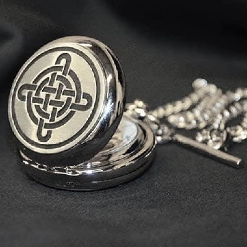 Pewter Gifts & Jewelry|Sgian Dubh Co. Celtic Knot Mechanical Pocket Watch