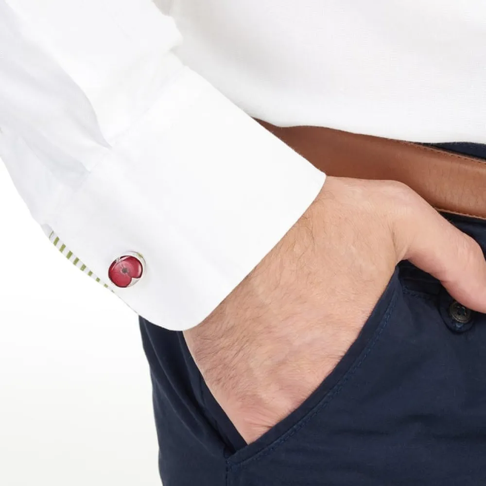 Shrieking Violet Cufflinks & Men's Accessories|Poppy Sterling Silver Cufflinks