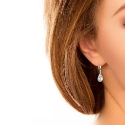 Solvar Earrings|Trinity Knot Pearl Drop Earrings