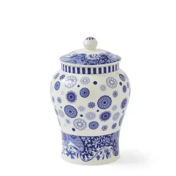 Spode Vases|Blue Italian Brocato Mini Vase