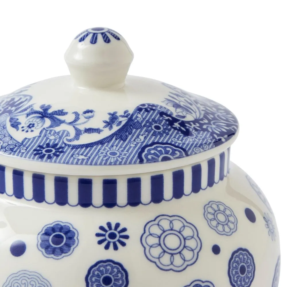 Spode Vases|Blue Italian Brocato Mini Vase