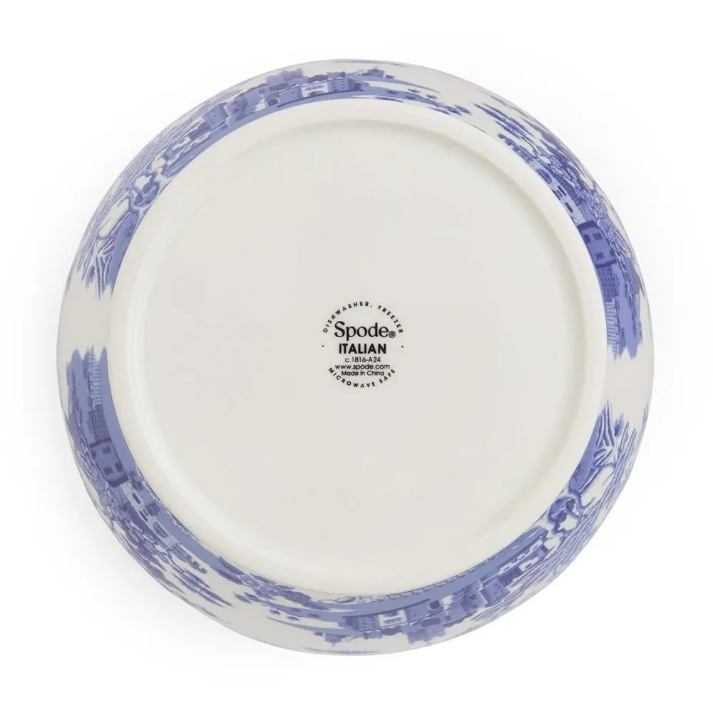 Spode Vases|Blue Italian Gothic Castle Vase