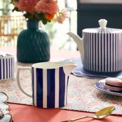 Spode Creamers & Sugar Bowls|Blue Italian Steccato Milk Jug 10oz