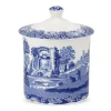 Spode Storage Jars|Blue Italian Storage Jar