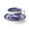 Spode Teacups & Saucers|Blue Italian Teacup & Saucer