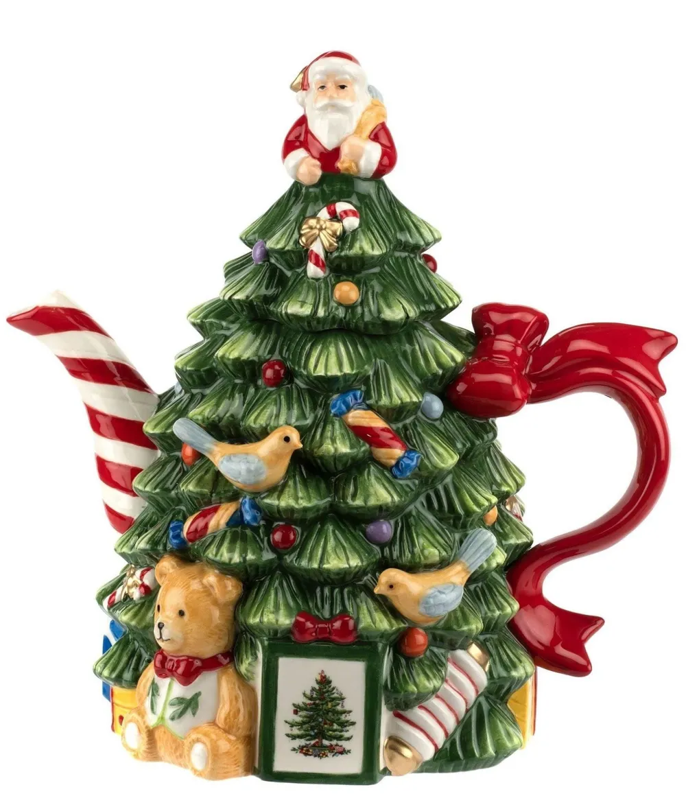 Spode Teapots|Christmas Tree Figural Teapot (250th Anniversary)