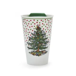 Spode Assorted Mugs|Christmas Tree Polka Dot Travel Mug