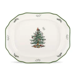 Spode Serving Plates|Christmas Tree Sculpted Platter