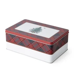 Spode Assorted Mugs|Christmas Tree Tartan 5 Piece Mug and Tin Set