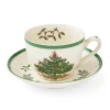 Spode Teacups & Saucers|Christmas Tree Teacup & Saucer