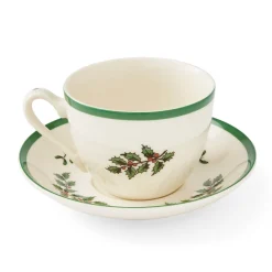 Spode Teacups & Saucers|Christmas Tree Teacup & Saucer