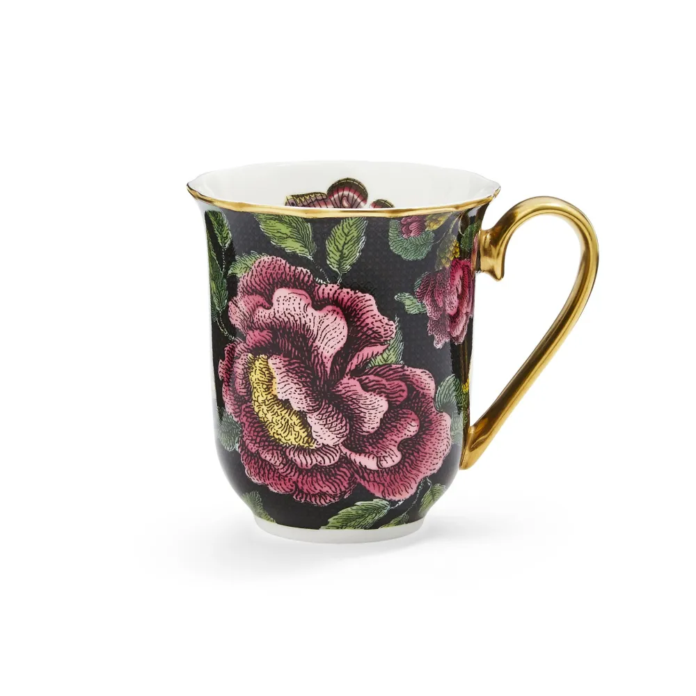 Spode Assorted Mugs|Creatures of Curiosity Black Floral Mug