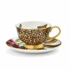 Spode Teacups & Saucers|Creatures of Curiosity Leopard & Snake Coupe Teacup & Saucer