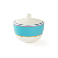 Spode Creamers & Sugar Bowls|Kit Kemp Calypso Turquoise Covered Sugar Bowl