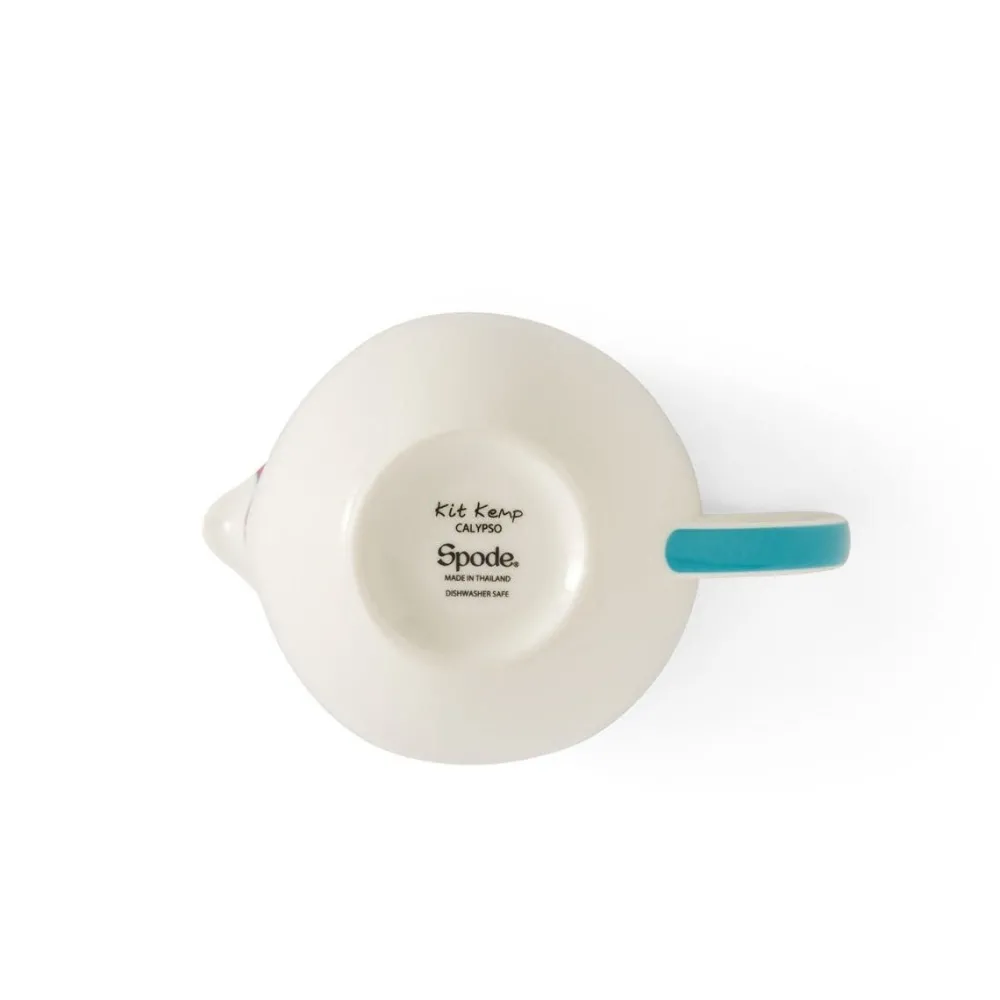 Spode Creamers & Sugar Bowls|Kit Kemp Calypso Turquoise Cream Jug