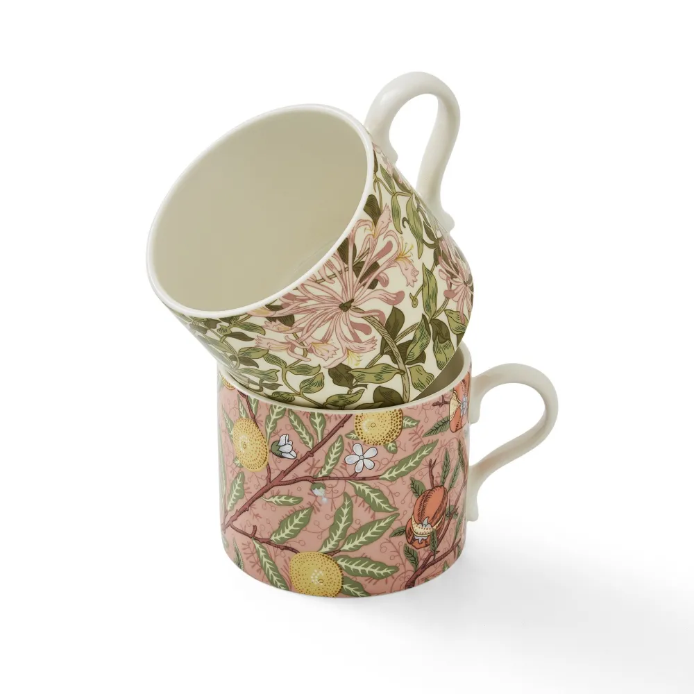 Spode Assorted Mugs|Morris & Co. Mug Set (Fruit & Honeysuckle)