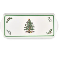 Spode Tea Trays|Christmas Tree Sandwich Tray