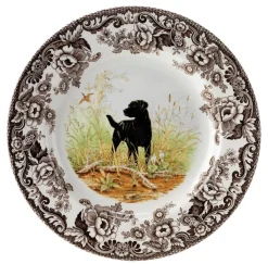 Spode Tea Plates|Woodland Salad Plate (Black Labrador Retriever)