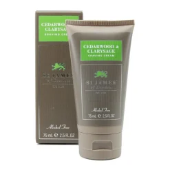 St. James of London Shaving Soaps & Cream|Cedarwood & Clarysage Shaving Cream Travel Tube