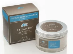 St. James of London Shaving Soaps & Cream|Tonka & Tobacco Flower Shave Cream Jar