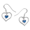 St Justin Earrings|Blue Heart Earrings