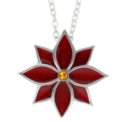 St Justin Necklaces & Pendants|Pewter Gifts & Jewelry|Poinsettia Pendant Necklace