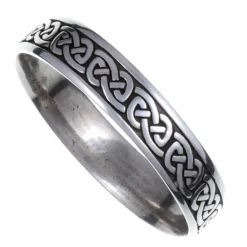 St Justin Pewter Gifts & Jewelry|St. Justin Celtic Knotwork Bangle, Large