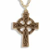 St Justin Necklaces & Pendants|St. Petroc Cross Bronze Pendant Necklace