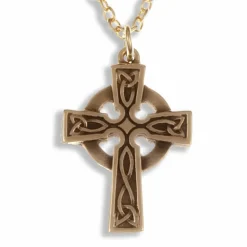 St Justin Necklaces & Pendants|St. Petroc Cross Bronze Pendant Necklace