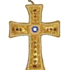 St. Nicolas St. Nicolas Ornaments|Gold T Cross with Pearl Border