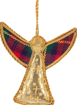 St. Nicolas St. Nicolas Ornaments|Large Tartan Angel Ornament