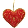 St. Nicolas St. Nicolas Ornaments|Red Velvet Floral Heart