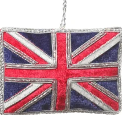 St. Nicolas Souvenirs|St. Nicolas Ornaments|Union Jack Sparkly Flag Ornament