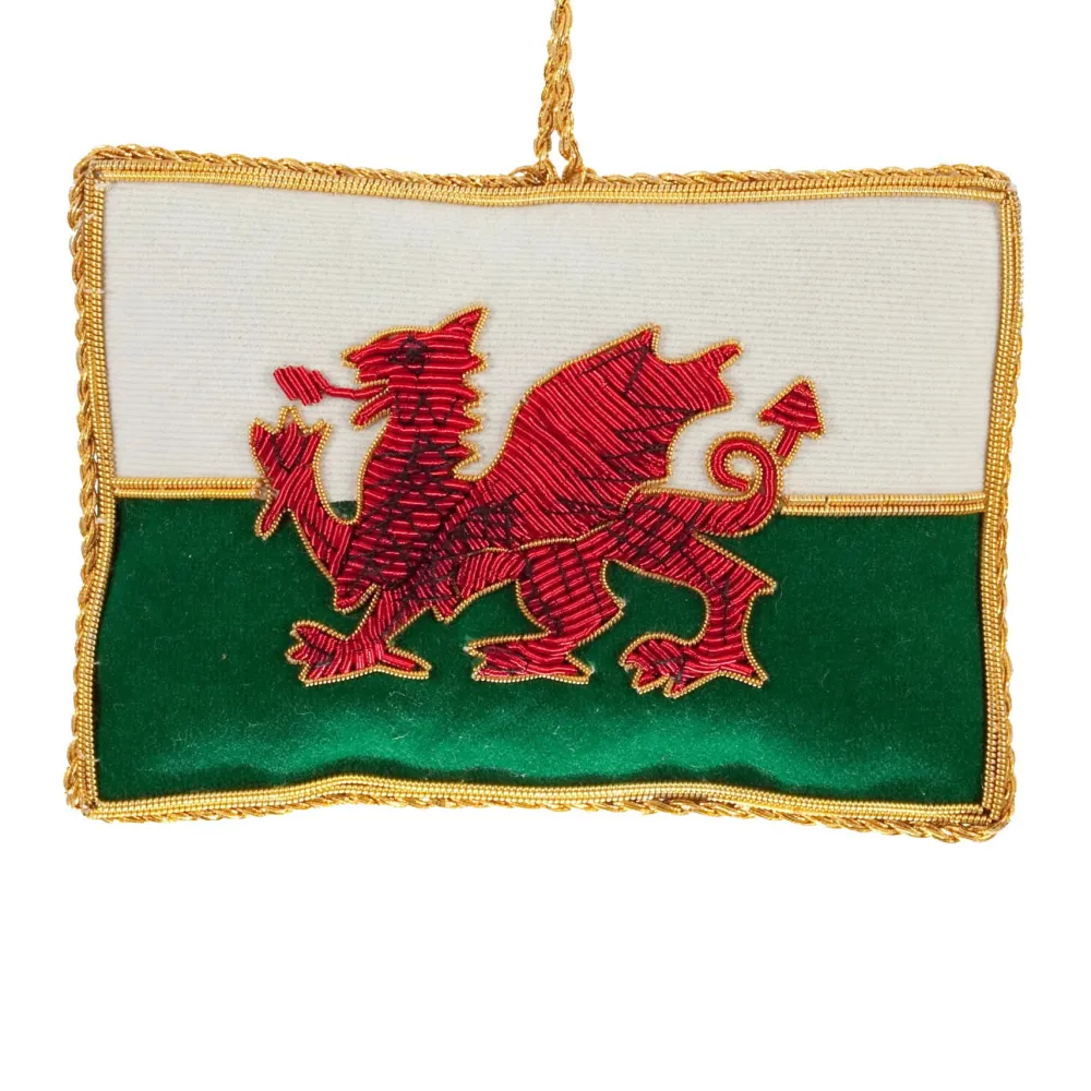 St. Nicolas St. Nicolas Ornaments|Welsh Flag Ornament