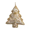 St. Nicolas St. Nicolas Ornaments|White Velvet Floral Christmas Tree Ornament