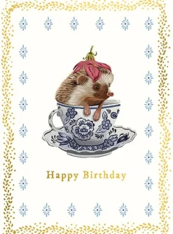 Greeting Cards|Teacup Hedgehog Birthday Card