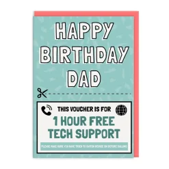 Greeting Cards|Tech Support Voucher Dad Birthday Card