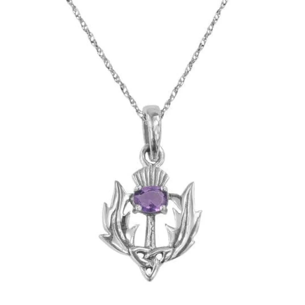 Necklaces & Pendants|Thistle & Amethyst Pendant Necklace