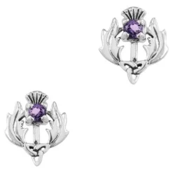 Earrings|Thistle Earrings with Amethyst